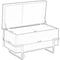 Fabulaxe Velvet Storage Ottoman Stool Box with Abstract Golden Legs - Decorative Sitting Bench, Green Large QI003939.GN.L - alternate 8